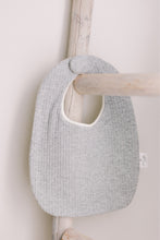 Load image into Gallery viewer, Magnetic Ribbed Cotton Bib - Gray
